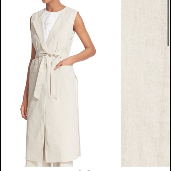 THEORY “SKEA” LONG BELTED VEST - Picture 2 of 9